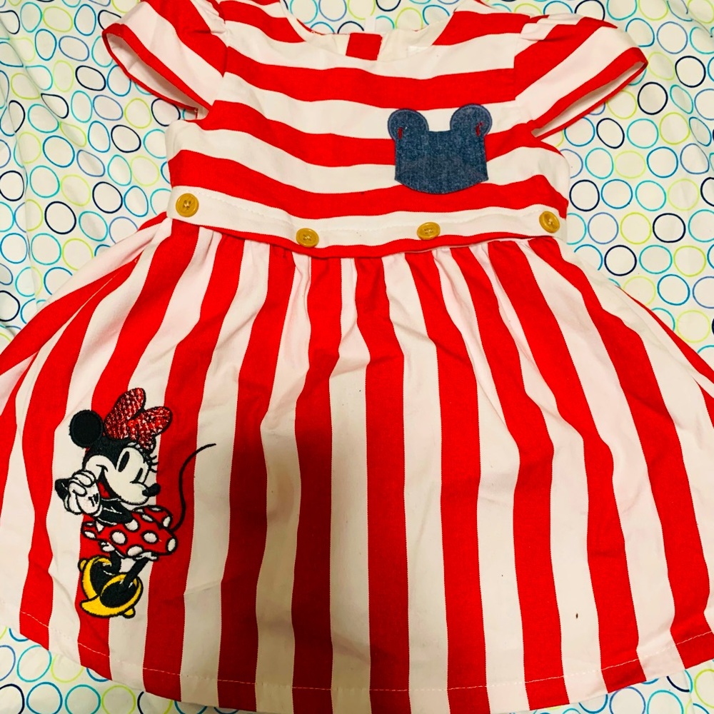 Minnie Mouse Beautiful Red and White Baby Dress
